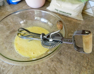 Using my Vintage Hand Mixer to Mix Ingredients